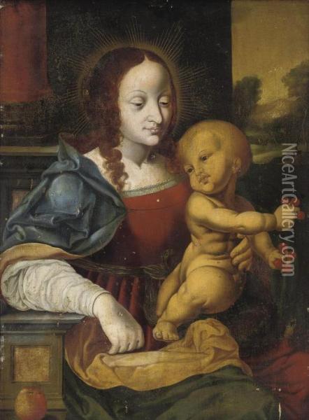 The Virgin And Child Oil Painting - Joos Van Cleve