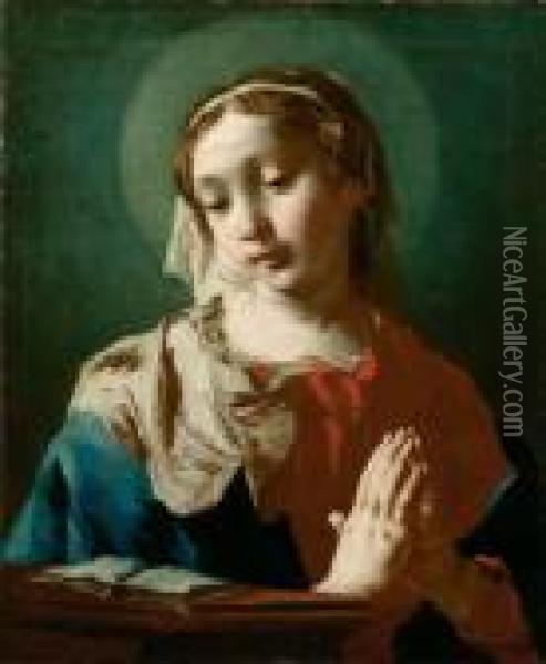 Madonna Leggente Oil Painting - Francesco Guardi