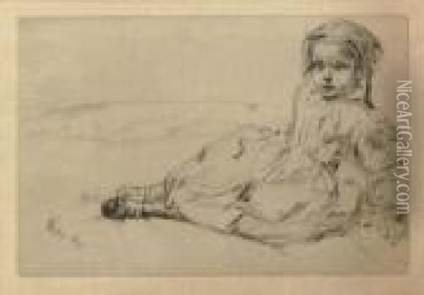 Bibi Valentin (k. 50) Oil Painting - James Abbott McNeill Whistler