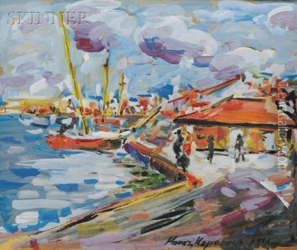 Harbor View Oil Painting - Konstantin Alexeievitch Korovin