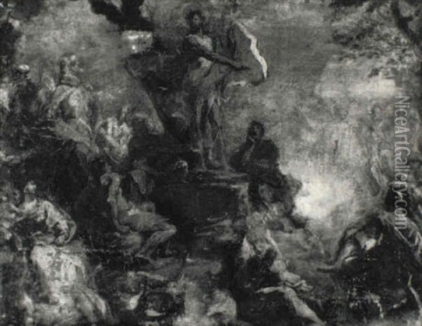 La Predication De Saint Jean-baptiste Oil Painting - Carlo Innocenzo Carlone