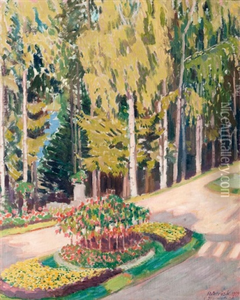 Summer View Oil Painting - Vaeinoe Alfred Blomstedt