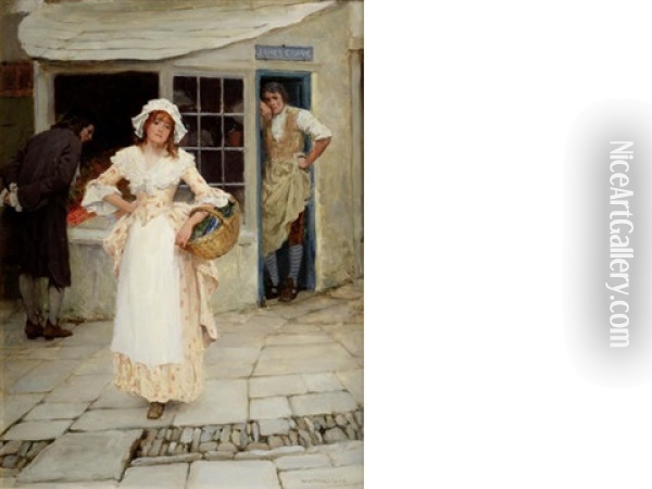Barbara Allen Oil Painting - William Henry Margetson