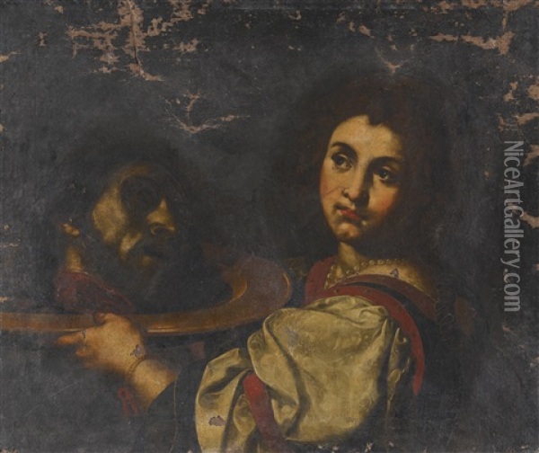 Salome With The Head Of Saint John The Baptist Oil Painting - Daniele Crespi
