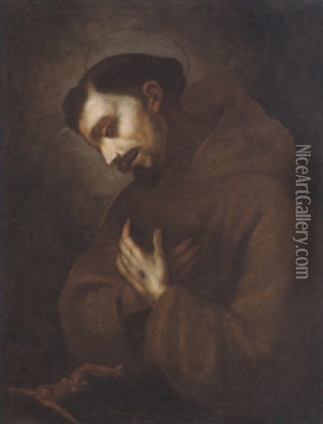 San Francesco In Preghiera Oil Painting - Lodovico (Il Cigoli) Cardi