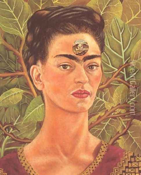 Thinking About Death Oil Painting - Frida Kahlo