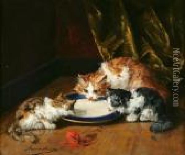 Mealtime Oil Painting - Alphonse de Neuville