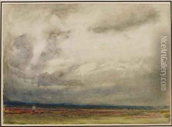 A Gathering Storm Oil Painting - Albert Goodwin