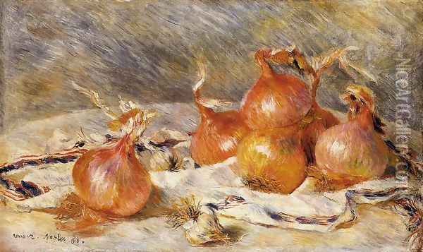 Onions Oil Painting - Pierre Auguste Renoir