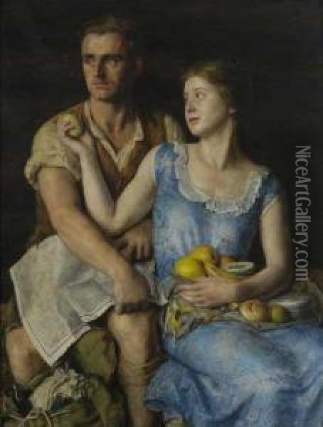 Junges Paar Oil Painting - Alfred Schwarzschild