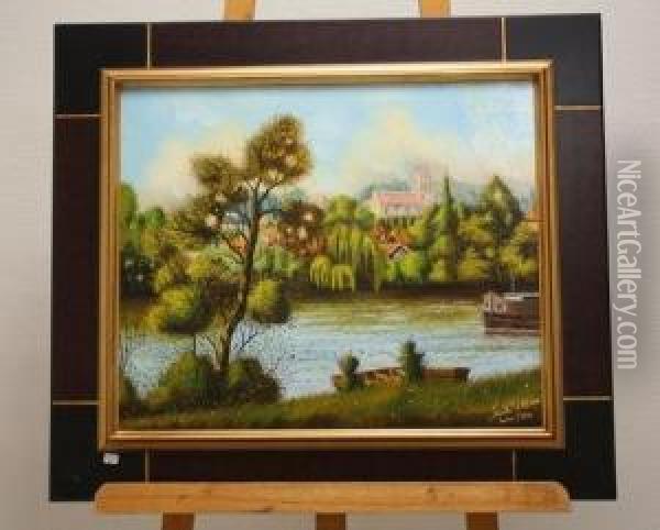 Paysage Oil Painting - Lalouette