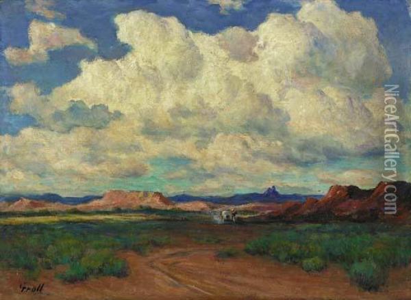 Desert Landscapes: Two Works Oil Painting - Albert Lorey Groll