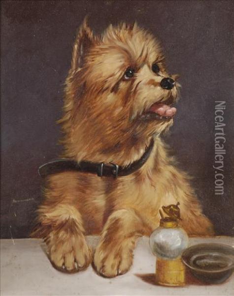 The Dogs Dinner Oil Painting - Frederick, Fred French
