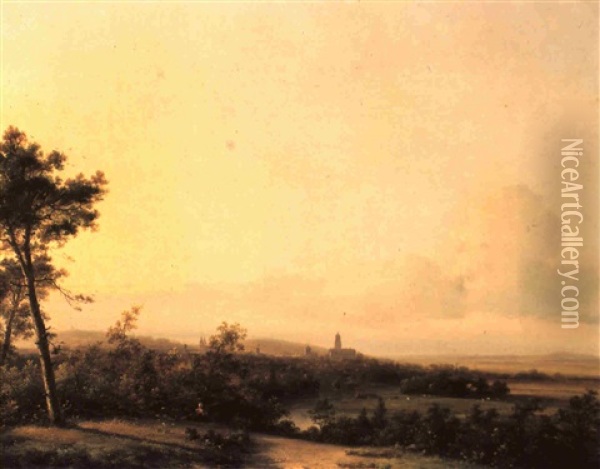 A View Of Cleves Oil Painting - Lodewijk Johannes Kleijn
