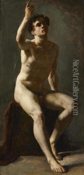 Academie D'homme Oil Painting - Baron Pierre-Narcisse Guerin
