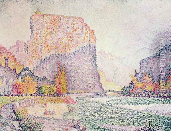 The Cliffs at Castellane, 1902 Oil Painting - Paul Signac