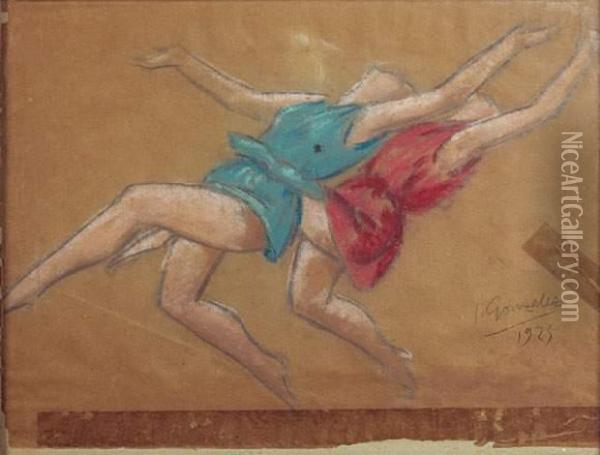 Deux Danseuses Oil Painting - Julio Gonzalez