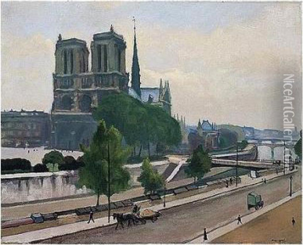 Notre-dame De Paris Oil Painting - Albert Marquet
