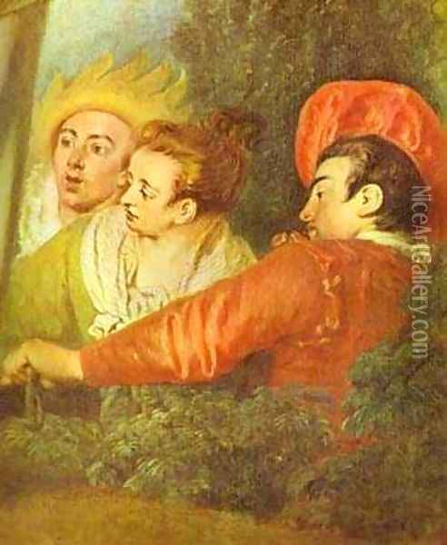 Pierrot Also Known As Gilles Detail 1721 Oil Painting - Jean-Antoine Watteau