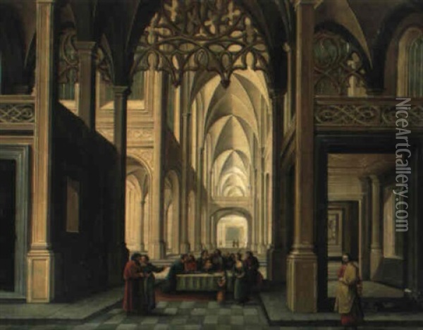 Kircheninterieur Oil Painting - Dirck Van Delen