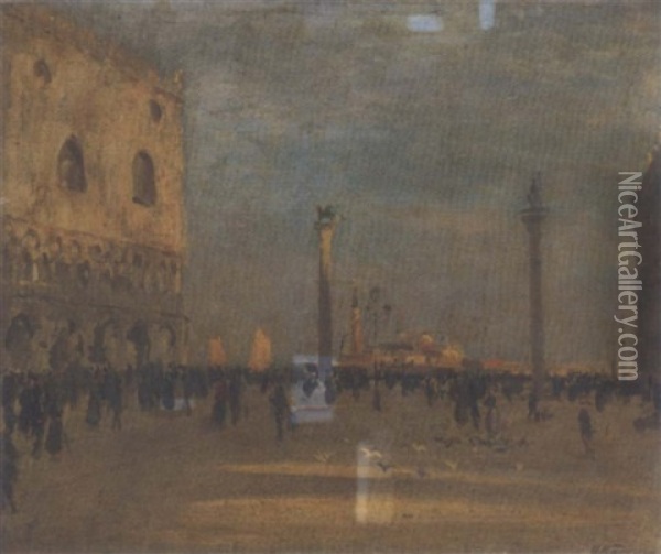 Piazza San Marco, Venzia Oil Painting - Alessandro Altamura