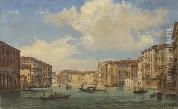 The Grand Canal, Venice Oil Painting - Ippolito Caffi