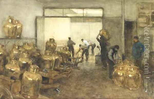 Melkinrichting de Sierkan at the milk factory Oil Painting - Willem Bastiaan Tholen