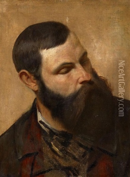 Portrat Eines Bartigen Herrn Oil Painting - Gustave Courbet