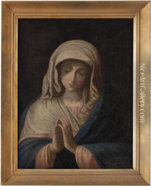 Busto Largo De La Virgen Maria Oil Painting - Monty