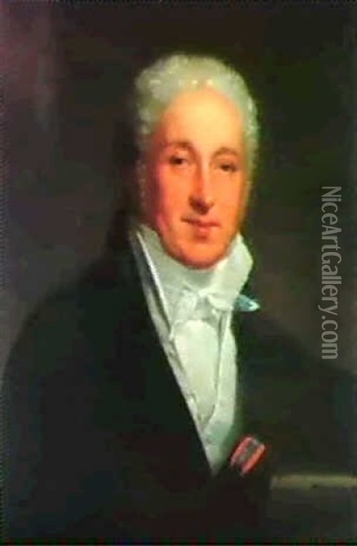 Portrait Of Giovanni Battista Sommariva, Bust Length Oil Painting - Pierre-Paul Prud'hon