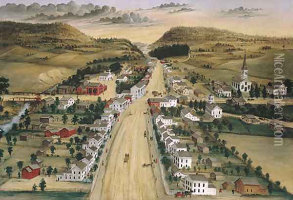 View of Poestenkill, New York Oil Painting - Joseph H. Hidley