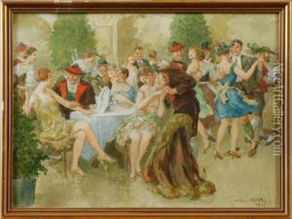 Dansen Oil Painting - Anton Von Lowtzow