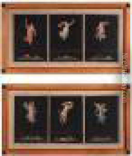 The Hours Of The Day And Night: A Suite Of Six Oil Painting - Michaelangelo Maestri