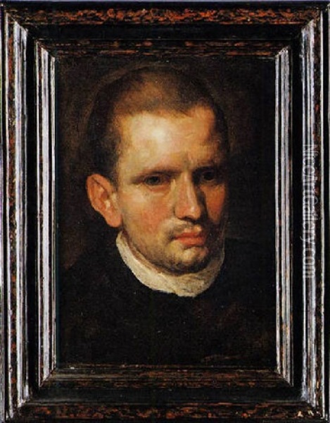 Ritratto Di Uomo A Mezzo Busto Oil Painting - Annibale Carracci