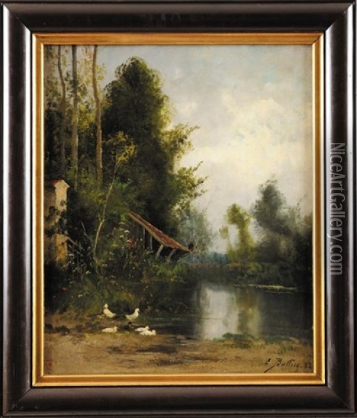 Paysage A La Mare Oil Painting - Pierre-Ernest Ballue