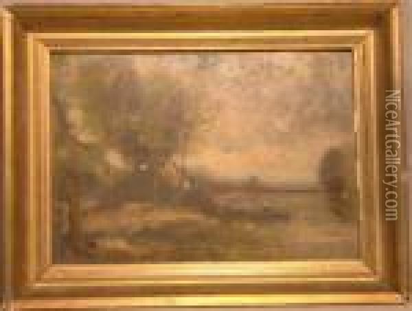Romantic Landscape Oil Painting - Jean-Baptiste-Camille Corot