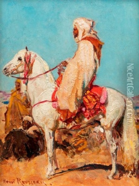 Cavalier Des Ouled Sidi-cheik Oil Painting - Henri Emilien Rousseau