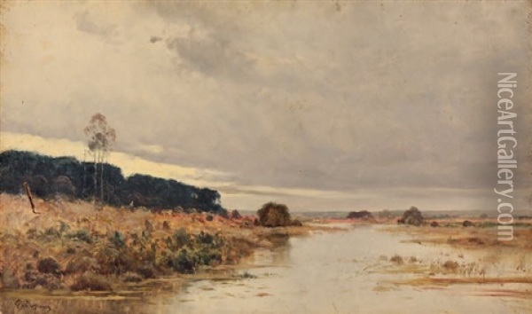 Paysage De La Dombe Oil Painting - Emile Godchaux