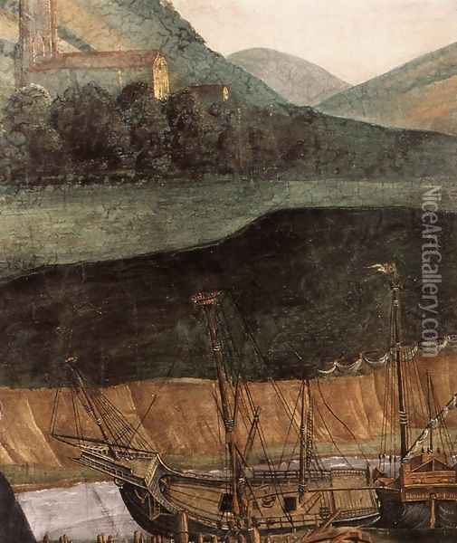 The Punishment of Korah and the Stoning of Moses and Aaron (detail 6) 1481-82 Oil Painting - Sandro Botticelli