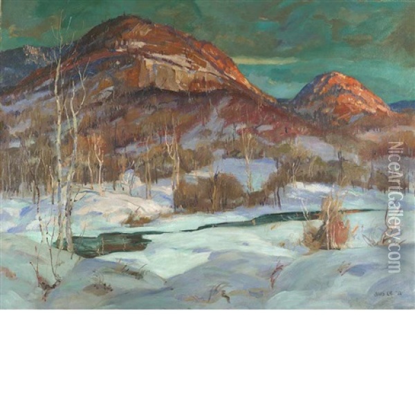 Nothern Hills Oil Painting - Jonas Lie