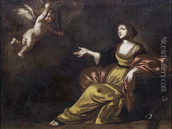 Saint Catherine Of Alexandria Oil Painting - Giuseppe Marullo