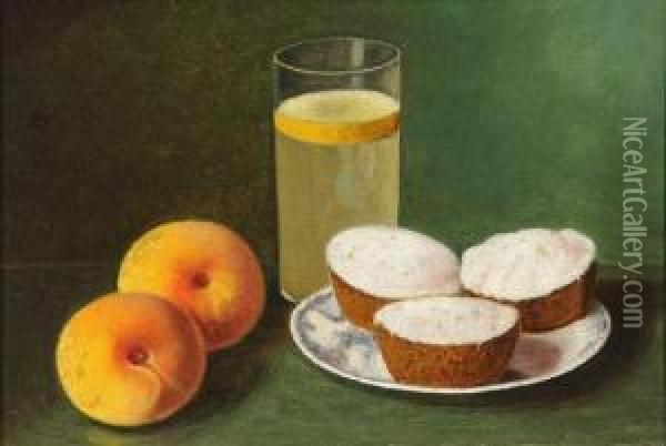 Still Life With Tea Cakes And Fruit Oil Painting - Austin C. Wooster