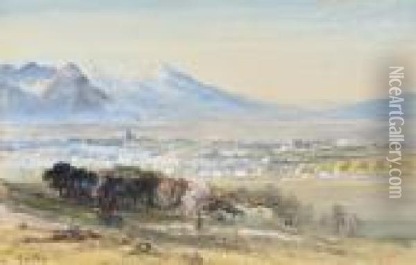 Salt Lake City, Utah Oil Painting - John MacWhirter
