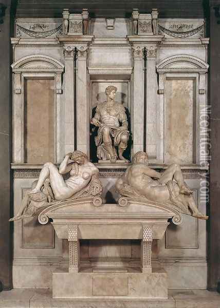Tomb of Giuliano de Medici Oil Painting - Michelangelo Buonarroti