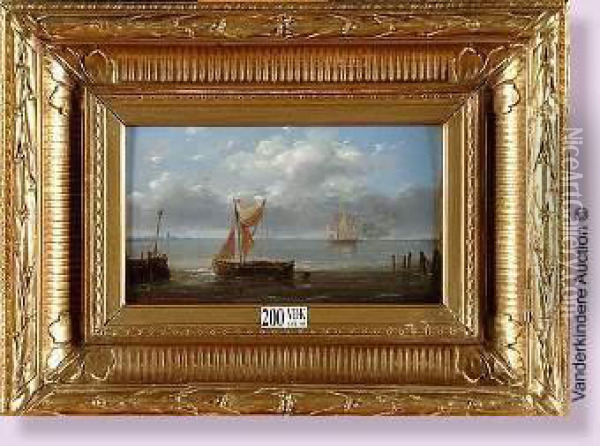 Marine Par Temps Clair Oil Painting - Louis Verboeckhoven