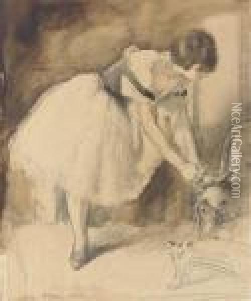 Dancer Tying Her Shoe Oil Painting - Sir William Newenham Montague Orpen
