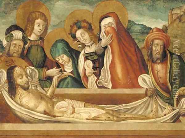 The Entombment Oil Painting - South German School
