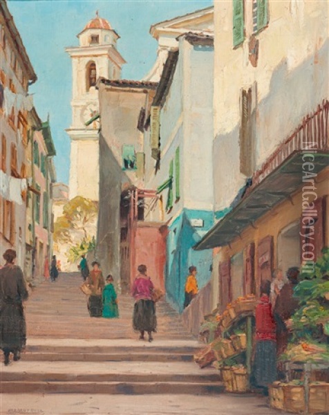 The Street Oil Painting - Herbert Rose