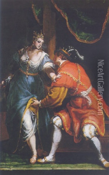 Tarquin And Lucretia Oil Painting - Sigismondo Coccapani