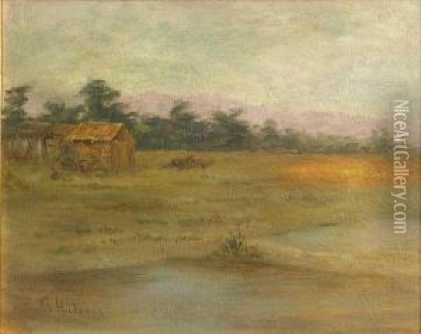 House By A Meadow Oil Painting - Grace Carpenter Hudson